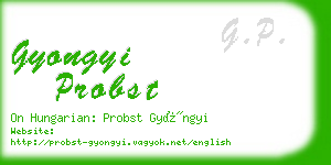 gyongyi probst business card